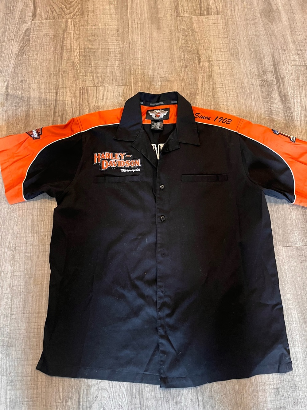 Harley-Davidson Black & Orange Mechanic Shirt